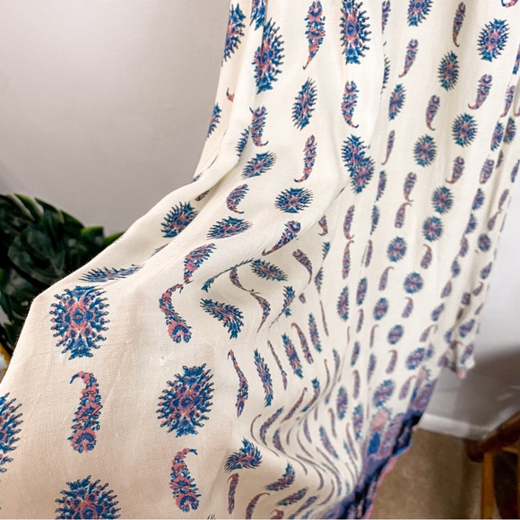 Lulu's Learn To Fly Cutout Boho Printed Flowy Maxi Dress Size Medium - Picture 6 of 15